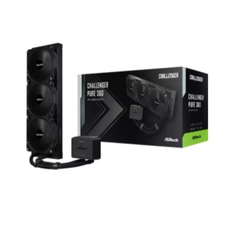Skysčio aušintuvas CPU ASROCK Challenger Pure 360 Black – 360 mm radiatorius, uždaro ciklo AIO