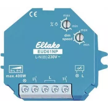 Eltako EUD61NP-230V montuojamas reguliatorius ir jungiklis Blue - White Dimmer (851932)
