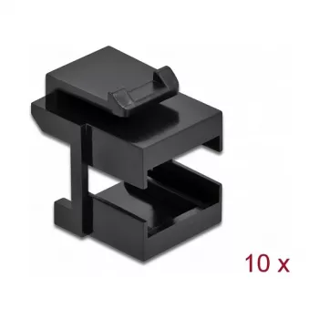 Keystone dangtelis DeLOCK 86806 juodas šviesolaidinėms movoms 10 vnt.