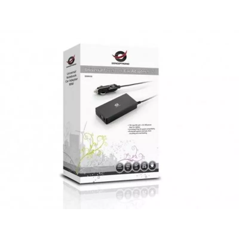 Conceptronic CNB90CAR automobilinis maitinimo adapteris 90 W, juodas