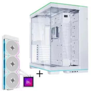 Lian Li O11 Dynamic EVO RGB korpusas + HydroShift II LCD-S 360TL AiO komplektas - Baltas