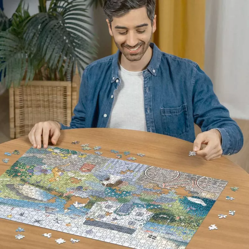 Dėlionė Ravensburger Coastal Cottage 1000 vnt, 700 mm plotis, 2 mm storis