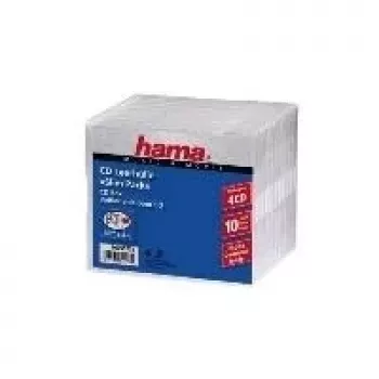 Hama CD Slim Pack 4, pakuotė 10 vnt., 4 diskai, skaidri