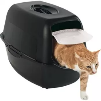 Uždaras katėms skirtas kraiko dėžė Rotho Bailey Cat Juoda 560×400×390 mm su anglies filtru ir durelėmis