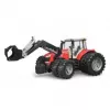 Žaislinis traktorius BRUDER Massey Ferguson 7624 su priekiniu krautuvu, raudonas, nuo 3 metų