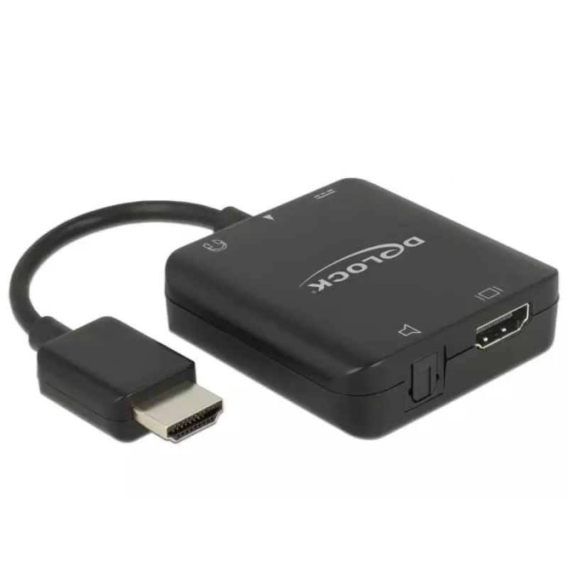 Delock kompaktiškas HDMI garso ekstraktorius 4K 60 Hz (63276)