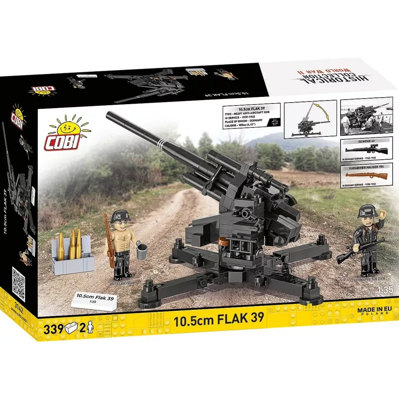 Konstruktorius Cobi Blocks 10,5 cm Flak 39 — 339 dalių