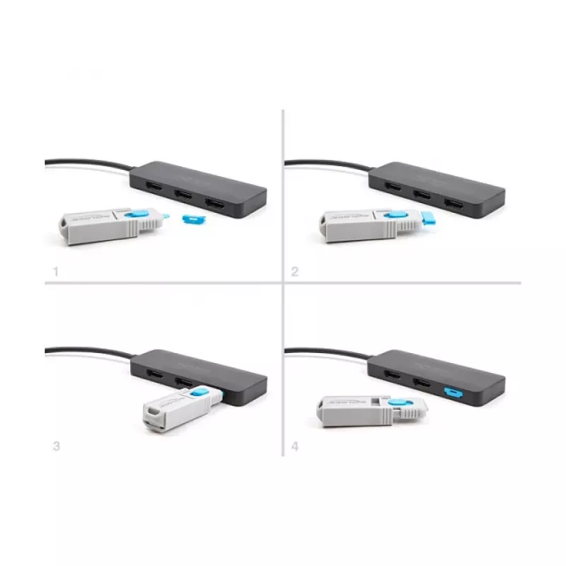 DeLOCK HDMI moteriško prievado blokatorius mėlynas 10 vnt. pakuotė