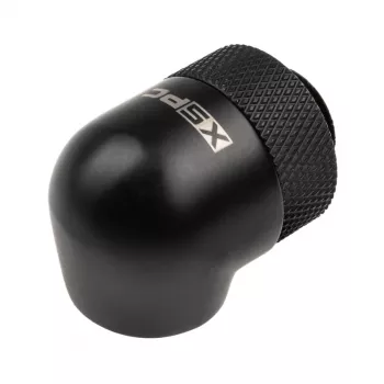 XSPC Adapter 90° G1/4 colio vyriškas į G1/4 colio moterišką, sukamas, juodas