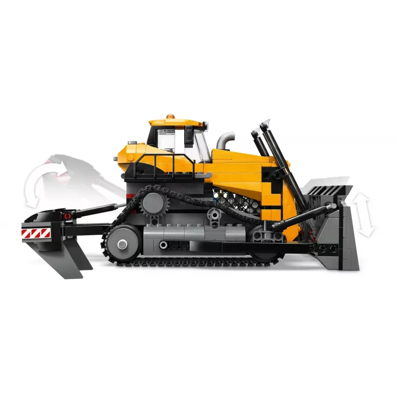 LEGO City 60466 Geltonas buldozeris su priekiniu krautuvu, konstruktorius, 682 detalės, 3 figūrėlės, nuo 8 metų