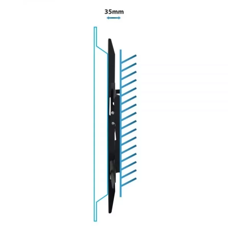 TV laikiklis ant sienos Esperanza HYPNOS 177,8 cm (70 inch) juodas, maks. 30 kg