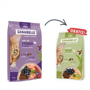BOSCH Sanabelle Adult Ostrich & Blueberries - sausas ėdalas katėms - 2kg