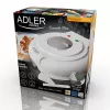Vafelinė Adler AD 3038 – vienas apvalus vaflis, 1500 W, reguliuojamas termostatas, nelipnios plokštės, pilka/balta