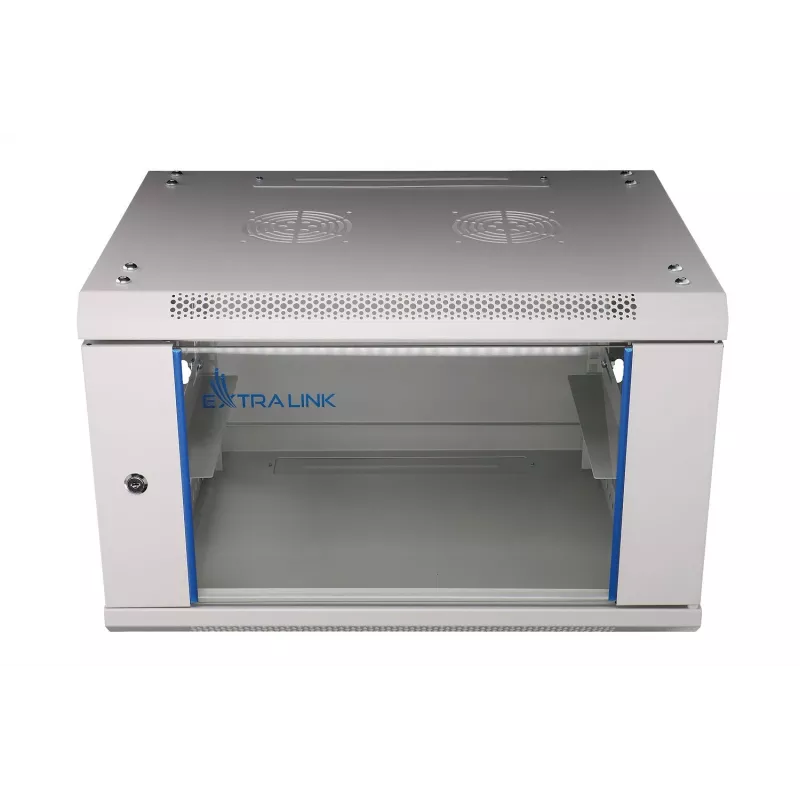 Sieninis stelažas Extralink 6U 600x450 pilkas