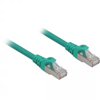 Tinklo kabelis Sharkoon Cat.6a S/FTP RJ-45 0,25 m Žalias