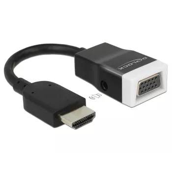 Vaizdo kabelio adapteris HDMI Type A VGA D-Sub + 3,5 mm DeLOCK 65587