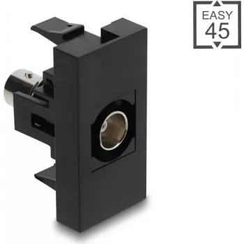 BNC modulis DELOCK 90960 Easy 45 juodas – BNC jungties modulis, kampuotas 45°