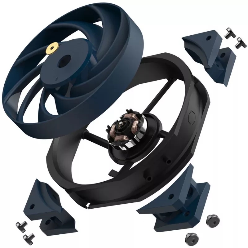Ventiliatorius Cooler Master Mobius 120 OC 12 cm juodas 3 greičiai 3200 RPM