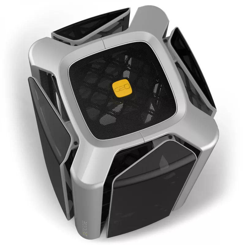 Korpusas kompiuteriui Geometric Future M2 THE ARK Case TG - pilkas