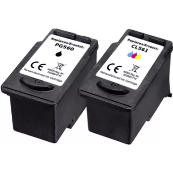 Renkforce rašalo rinkinys, suderinamas su Canon PG-560 + CL-561 (3713C006), juoda, žydra, purpurinė, geltona, RF-I-C-PG560CL561BKCMY2PK RF-5706084