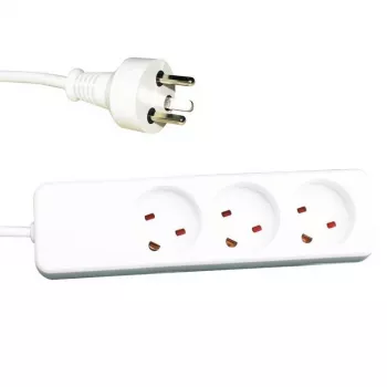 Prailginimo laidas Garbot 24155123-5EE 5m 3 AC lizdai vidaus baltas