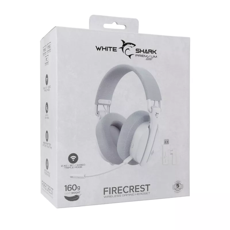 Ausinės White Shark WGH-2444 Firecrest White