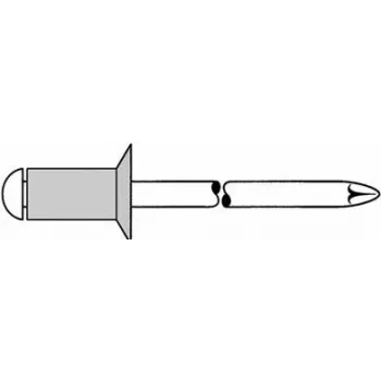 Aklavinis kniedė GESIPA 5x12 mm įdubusia galvute KS 6,0–8,0 mm medžiagoms, pakuotė 500 vnt.