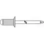 Aklavinis kniedė GESIPA 5x12 mm įdubusia galvute KS 6,0–8,0 mm medžiagoms, pakuotė 500 vnt.