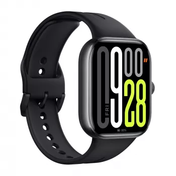 Išmanusis laikrodis Xiaomi Watch 5 stačiakampis 2.07 colio AMOLED ekranas, juodas korpusas, juodas TPU dirželis, 47,5 mm, 5 ATM