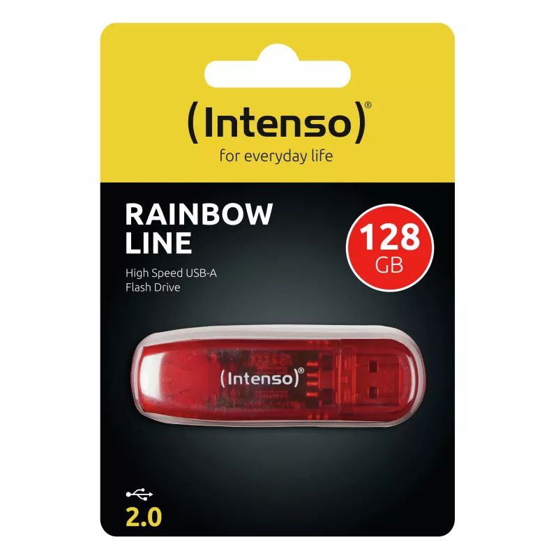 USB atmintukas Intenso 128 GB USB Type-A 2.0 Raudonas permatomas