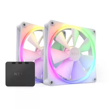 NZXT F140 RGB 140mm ventiliatorių dvynių paketas baltas