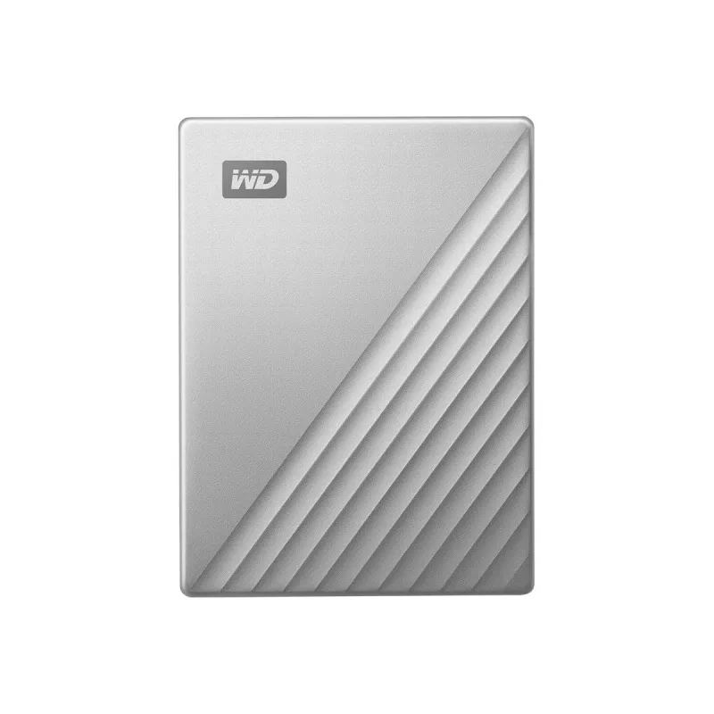 WD My Passport Ultra for Mac WDBKYJ0020BSL - Išorinis kietasis diskas - užšifruotas - 2 TB - nešiojamas - USB 3.0 (USB-C jungtis) - 256 bitų AES - sidabrinis