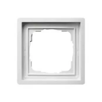 Gira 0211112 sieninė plokštė / jungiklio gaubtas, besraigtis, balta, 83,3×83,3 mm, 10,6 mm storio