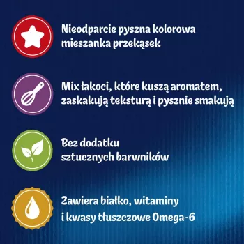 Felix Party Mix Original 60 g – traškūs skanėstai suaugusioms katėms, maišelis