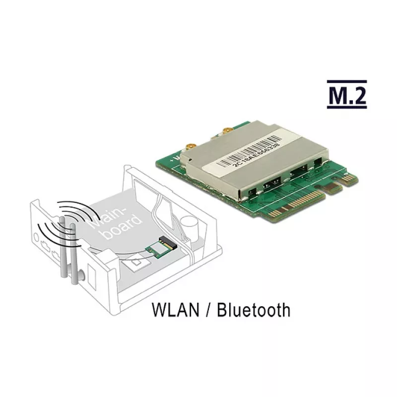 DeLOCK 95254 M.2 tinklo plokštė WLAN Bluetooth 433.3 Mbit/s