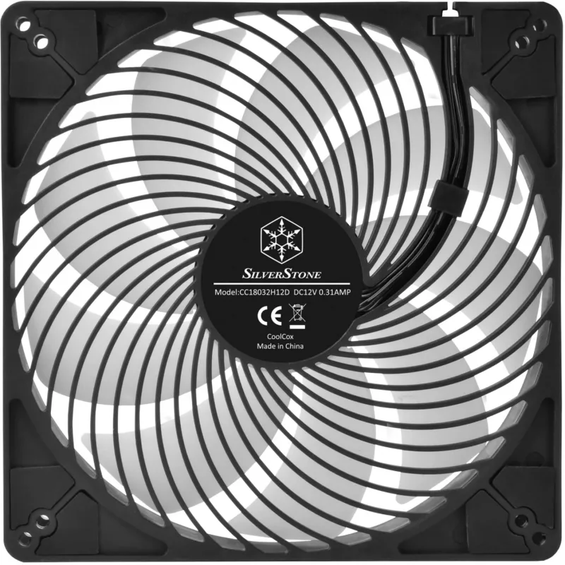 Korpuso ventiliatorius SilverStone Air Penetrator 184i ARGB 180 mm – juodas