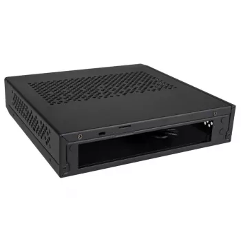 Akasa Cypher MX3 Mini Tower korpusas - SGCC plienas - Juoda - Thin Mini-ITX - su maitinimo bloku - A-ITX38U3-M1B