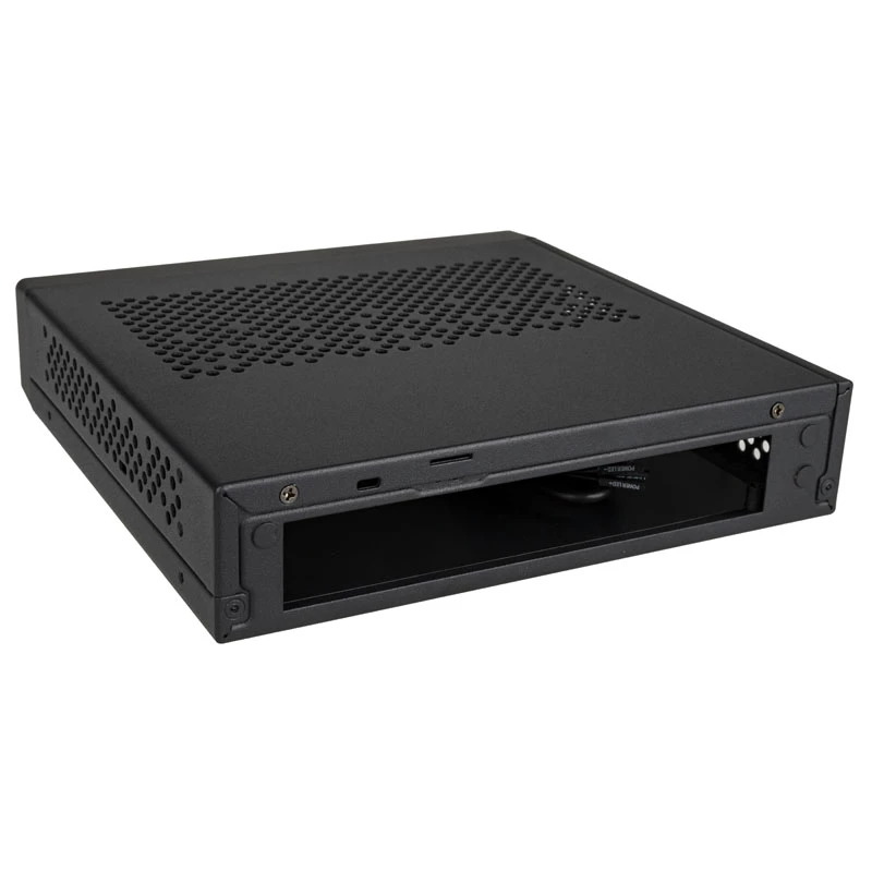 Akasa Cypher MX3 Mini Tower korpusas - SGCC plienas - Juoda - Thin Mini-ITX - su maitinimo bloku - A-ITX38U3-M1B