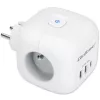 QOLTEC 52548 ilgintuvas su 3×AC lizdais ir USB prievadu