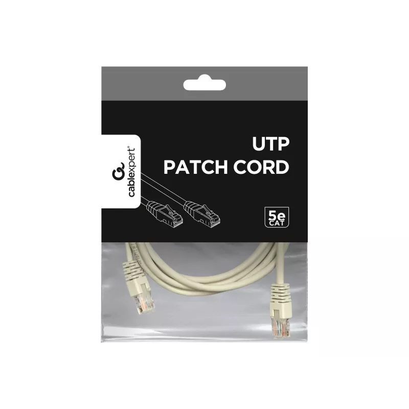 Gembird PP12-2M - jungiamasis laidas - RJ-45 (M) į RJ-45 (M) - 2 m - UTP - CAT 5e - lietas - pilka