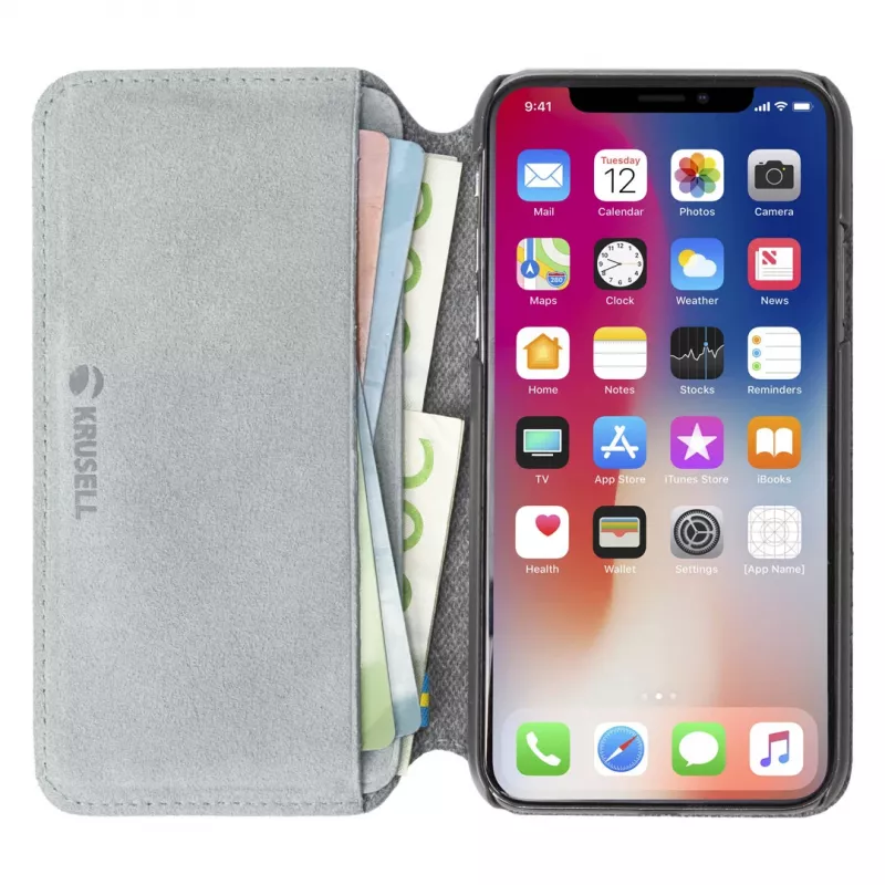 Krusell Broby 4 Card SlimWallet dėklas iPhone XS Max