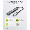 Goobay USB Hub 74456 USB-A 4 prievadai 5000 Mbit/s Šviesiai pilka