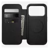 Odinė dėklo-knygelė Nomad Modern Leather Folio, skirta iPhone 17 Pro, ruda, 6,3 colio (16 cm), 4 kortelių kišenės