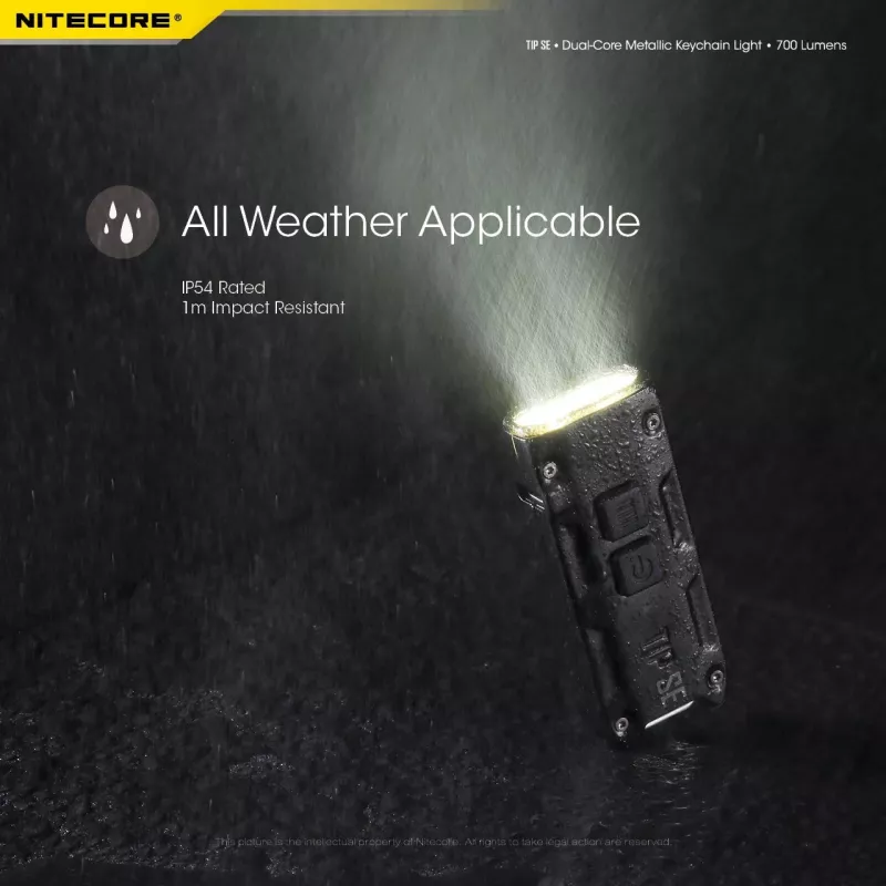 Nitecore TIP SE juodas rankinis žibintuvėlis LED