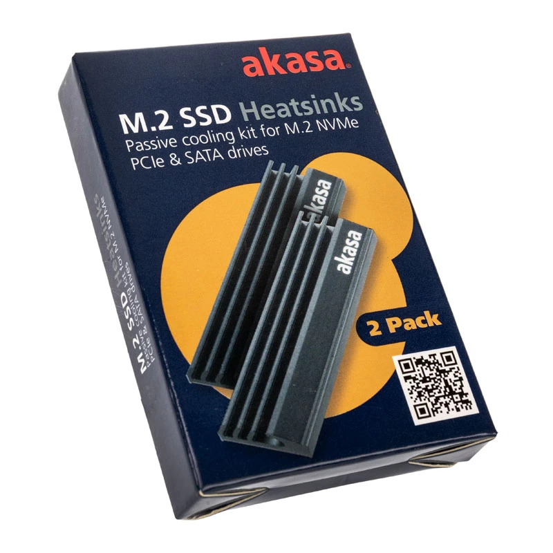 Akasa A-M2HS01-KT02 aušinimo sistema SSD šilumos šalintuvas/radiatorius juodas 1-2