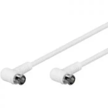 Wentronic Goobay SAT kampinis jungiamasis kabelis, F-Quick, 100% ekranuotas, baltas, 1,5 m - F-Kištukas (Quick) 90° F-Kištukas (Quick) 90° (67341)