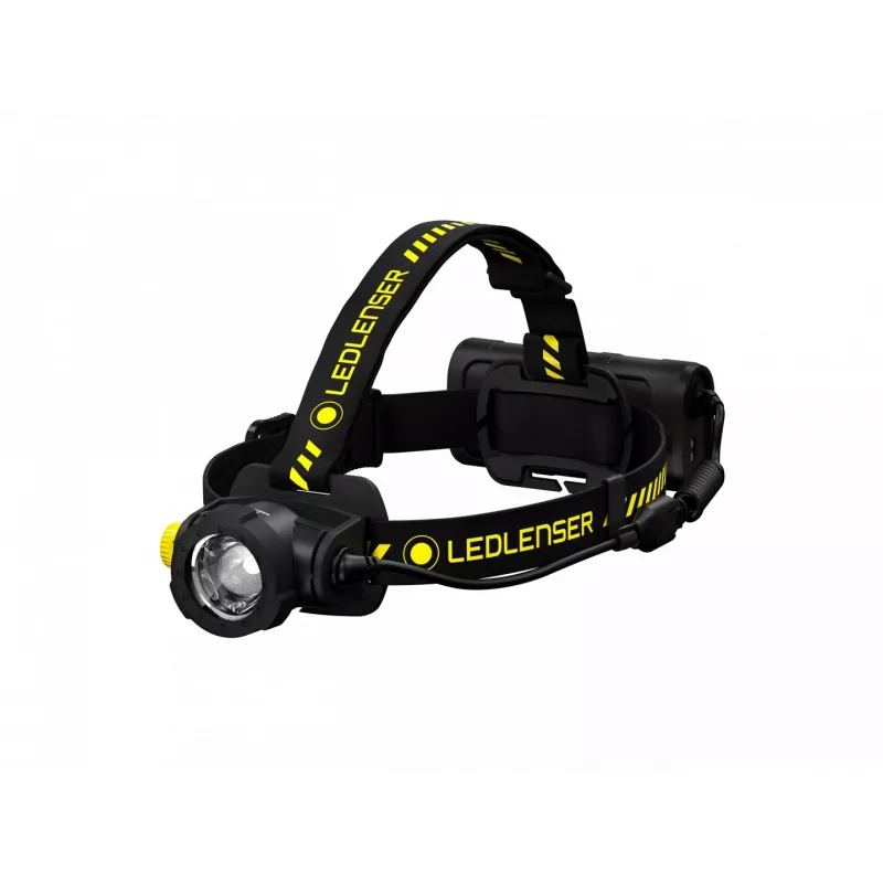 Priekinė lemputė su galvos juostele Led Lenser H15R Work juoda/geltona
