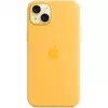 Apple iPhone 15 Plus silikoninis apsauginis dėklas su MagSafe, Sunshine, MWNF3ZM/A