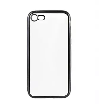 Tellur TLL121031 apsauginis dėklas iPhone 7, silikoninis, juodas/skaidrus