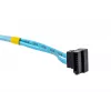 SATA kabelis Supermicro CBL-0186L 4x apvalus 0,56 m, SATA I, tiesus kištukas–kištukas, juoda/mėlyna/balta